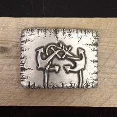 Double Anchor Belt Buckle in Antique Silver – Maritime Metal Buckle