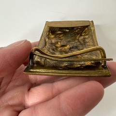 Vintage Brass Eagle Belt Buckle E Pluribus Unum US Great Seal Rectangular Plate