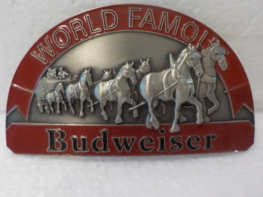 2010 Limited Ed. Budweiser World Famous Beer Belt Buckle Fits up to 1.5&Prime; Belt