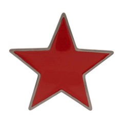 Western Fashion Red Men Women Belt Buckle Silver Metal Texas Lone Star TX Casual