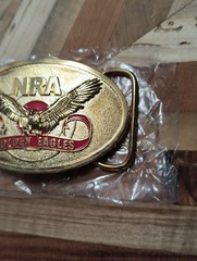 NRA Golden Eagles Belt Buckle With Original Box