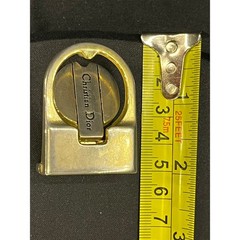Christian Dior Vintage Belt Buckle Gold Silver Two Tone Made in Italy Logo