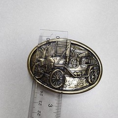 Antique Car Belt Buckle Avon Vintage Model T Brass Look Automobile Vehicle