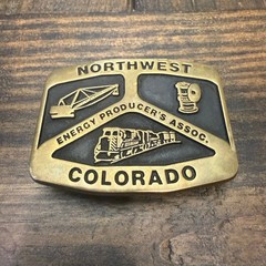 Vintage 1985 Anacortes Brass Works Northwest Energy Colorado Belt Buckle Train
