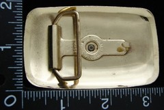 LI06115 VINTAGE ***COVERED WAGON*** BRUSHED BRASSTONE WESTERN BELT BUCKLE