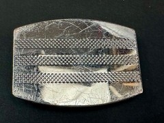 Adidas Silver Colored Striped Golf Sports Trophy Style Vintage Belt Buckle