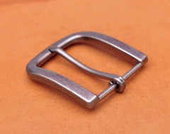 Alloy Prong Pin Clip Buckle Men Leather Belt Replacement Old Silver Belt Buckle