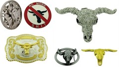 belt buckle lot 6 pieces Collection Men New High Quality Vintage Bull rodeo OX