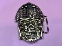 Knights Helmet & Skull Belt Buckle Medieval Armor Design Belt Buckle