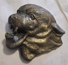 Used Vintage MBCI Mountain Lion’s Cat Head Belt Buckle