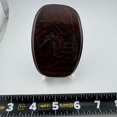 Vintage Kingwood S. America Belt Buckle Brown Wood Excellent Elk 1994 (#124)