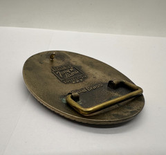 VTG Tony Lama Texas State Series Belt Buckle Solid Brass Lone Star State SEAL