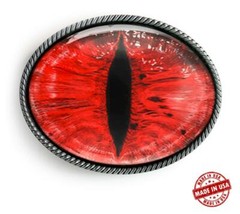 Red Snake Eyeball Men Women Handmade Sci-Fi Belt Buckle