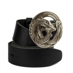 German silver belt buckle Ouroboros, World Serpent, Scandinavian, Nordic, Celtic