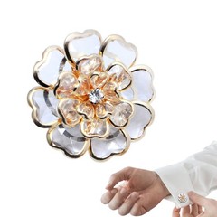 Vintage Fancy Decorative Metal Flower Shaped | Shirt Suit Button Cover For Women