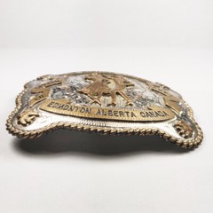 Western Engraved Blue Norther Dancers Canada Ornamental Cowboy Belt Buckle