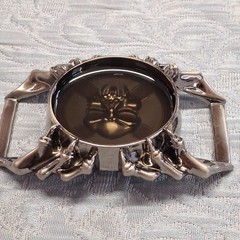 Skull Finger Hand Bones Resin Pewter Belt Buckle Punk Rocker Goth Skeleton Bones