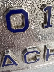 NO 1 APACHE Silver and Blue Belt Buckle 2 in Reg US Pat Off OOAK – PLEASE READ –