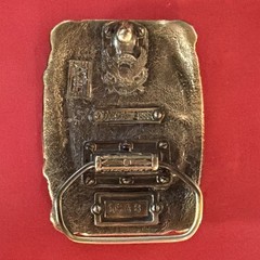 2 belt buckles 1986 American Firefighter, Eagle Flag 1990 Siskiyou Made in USA