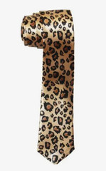 Leopard Spots Cheetah NECK TIE Slim Skinny Unisex necktie 57&Prime; long 2.5&Prime; wide