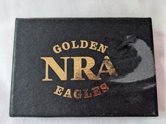 Vintage NRA Golden Eagles Patriotic Belt Buckle Original Box