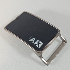 Armani Exchange Black Metal Belt Buckle