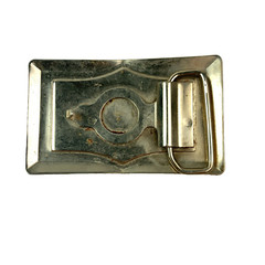 Vintage Unbranded 3D Optical Illusion Metal Belt Buckle