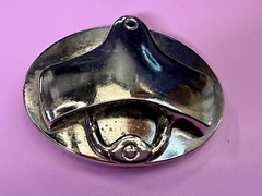Reflective Silver Tone Retro Vintage Belt Buckle with Bottle Opener