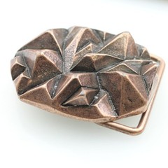 Punk Style Pyramid Textured Belt Buckle in Antique Copper, Craft Interchangeable Buckle