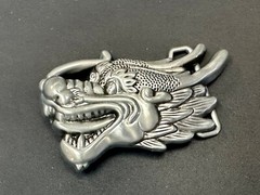 Chinese Dragon Head Strength, Wisdom, Protection Buckle Rage Belt Buckle