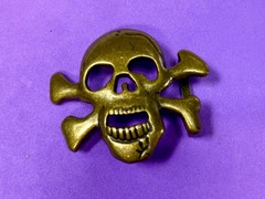 Creepy Skull Crossbones See-Trough Halloween Cutout Belt Buckle For 1.25&Prime; Belt