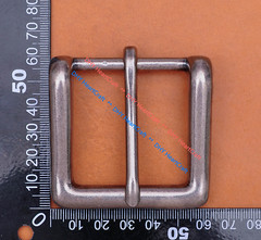 Quality Heavy Sturdy Antique Square Prong Single Pin Buckle For 43mm Belt strap