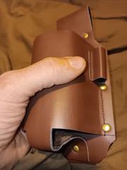 Genuine Leather Beer Bottle Holder Brown Detachable Strap Camping BBQ