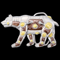 Robotic Bear Steampunk Fantasy Mechanical Sci-Fi Belt Buckle