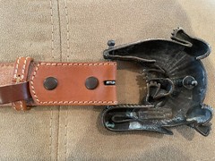 Huge Kieselstein- Cord Sterling Alligator Buckle With Brown Leather Belt Size 3