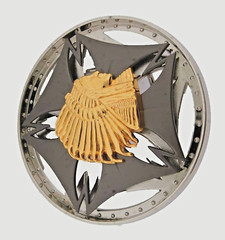 Native American Indian Chief Belt Buckle Vintage Spinner Gold Metal Men Women