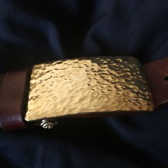 Casting Brass Copper Belt Buckle, Personalized Hammer Printed Men Buckle,gift