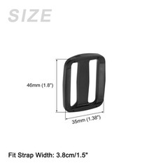 Bag Belt Glide Buckle (2cm/0.8&Prime;) 20Pcs, Plastic Adjustable Buckle Fasteners