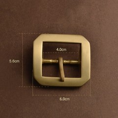 1 X Replacement 4cm(1.5&Prime;) Heavy Duty Solid Brass Single Prong Belt Buckle