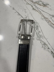 NORDSTROM Youth Reversible Black Brown Belt Silver tone Buckle – 27