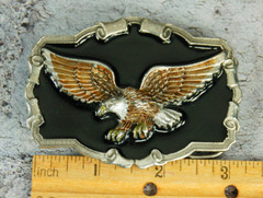 Flying Eagle western belt buckle vintage 1983 Great American Buckle Co.