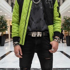 Men Silver Metal Belt Buckle Hip Hop Street Fashion Clubwear 100$ Bill Money $$$