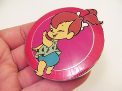 *Flintstones Pebbles Silver Tone & Enamel Belt Buckle GTO Design Studio