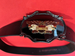 Vintage Rarity Leather Belt And Buckle, Harley Davidson. PainTree 1978 USA