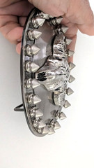 Lorn Horn Western ovan Smooth Edge Belt Buckle Stainless steel gothic punk style