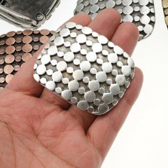 Rose Rectangle Design Belt Buckle, Fine Dot Texture, Elegant