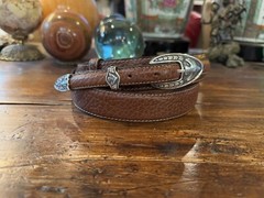 Chacon Sterling Silver Belt Buckle Set Nu 🦬38-41-1.3/8”✅
