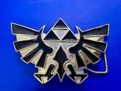 The Legend Of Zelda Black Golden Crest Triforce Nintendo Belt Buckle