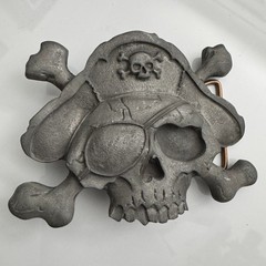 Heavy Metal Buckles Skull Pirate Crossbones Belt Buckle Lead Free Nautical