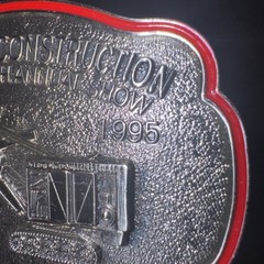 Historical Construction Equipment Show Belt Buckle Limited Edition Embossed 1995